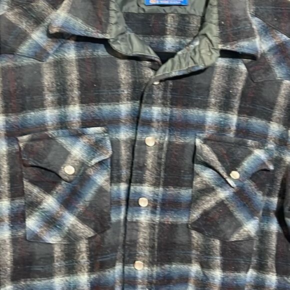 Pendleton Vintage Pendleton Wool Flannel Pearl snap L - Picture 2 of 9
